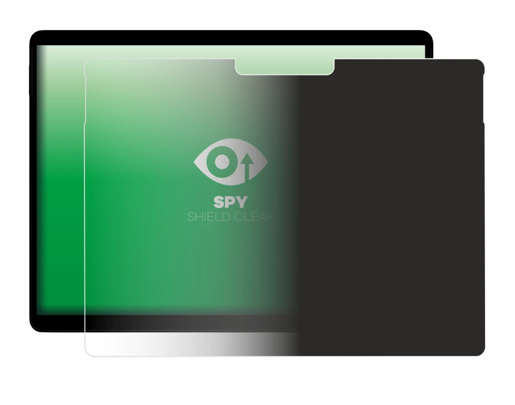 Immagine del dispositivo Microsoft Surface Pro X con un'ampia varietà di protezioni per lo schermo.