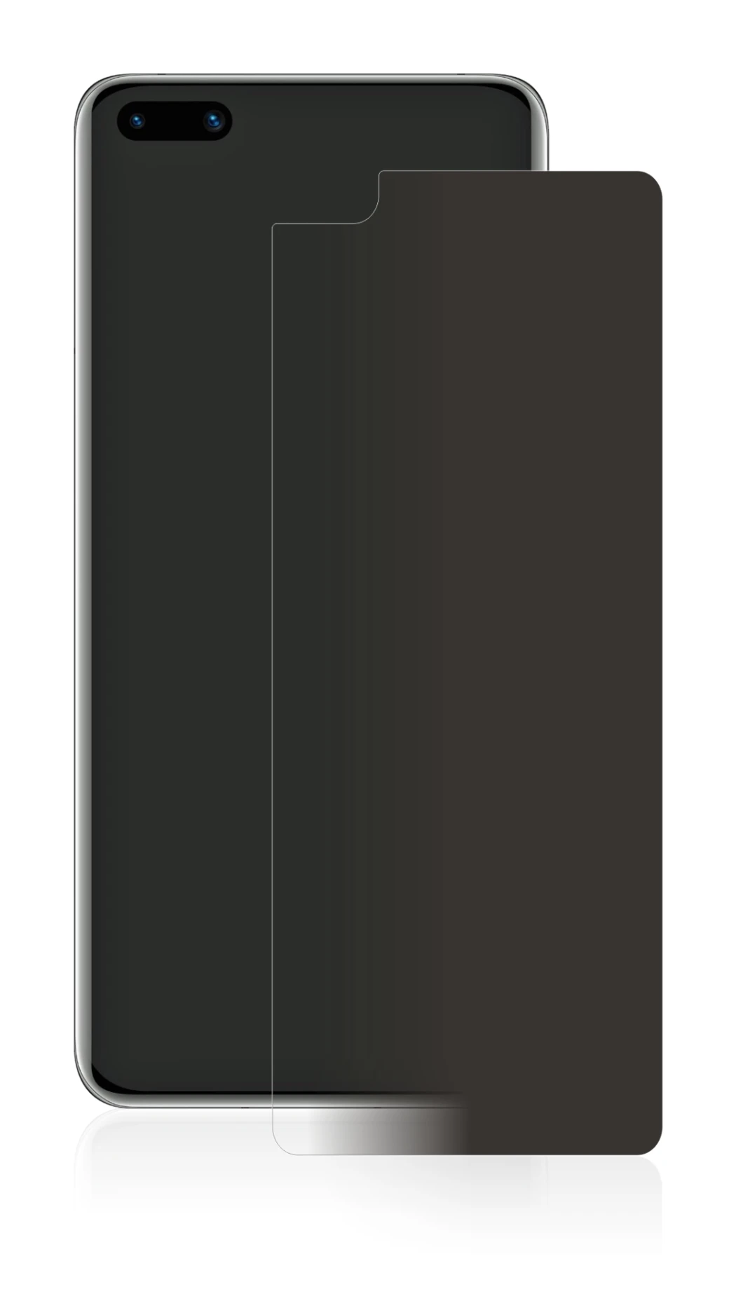 Immagine del dispositivo Huawei P40 con un'ampia varietà di protezioni per lo schermo.