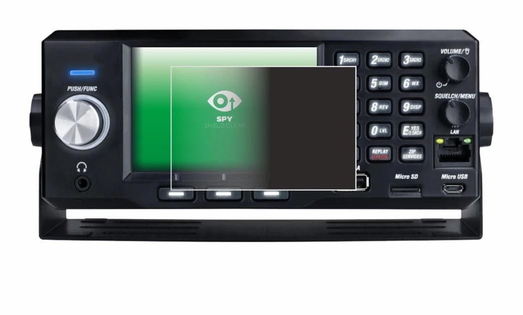 Immagine del dispositivo Uniden SDS200E con un'ampia varietà di protezioni per lo schermo.