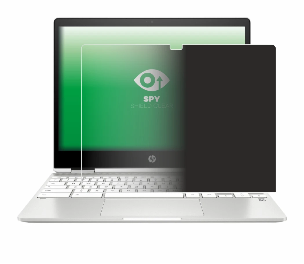Immagine del dispositivo HP Chromebook x360 12b-ca0005nf con un'ampia varietà di protezioni per lo schermo.