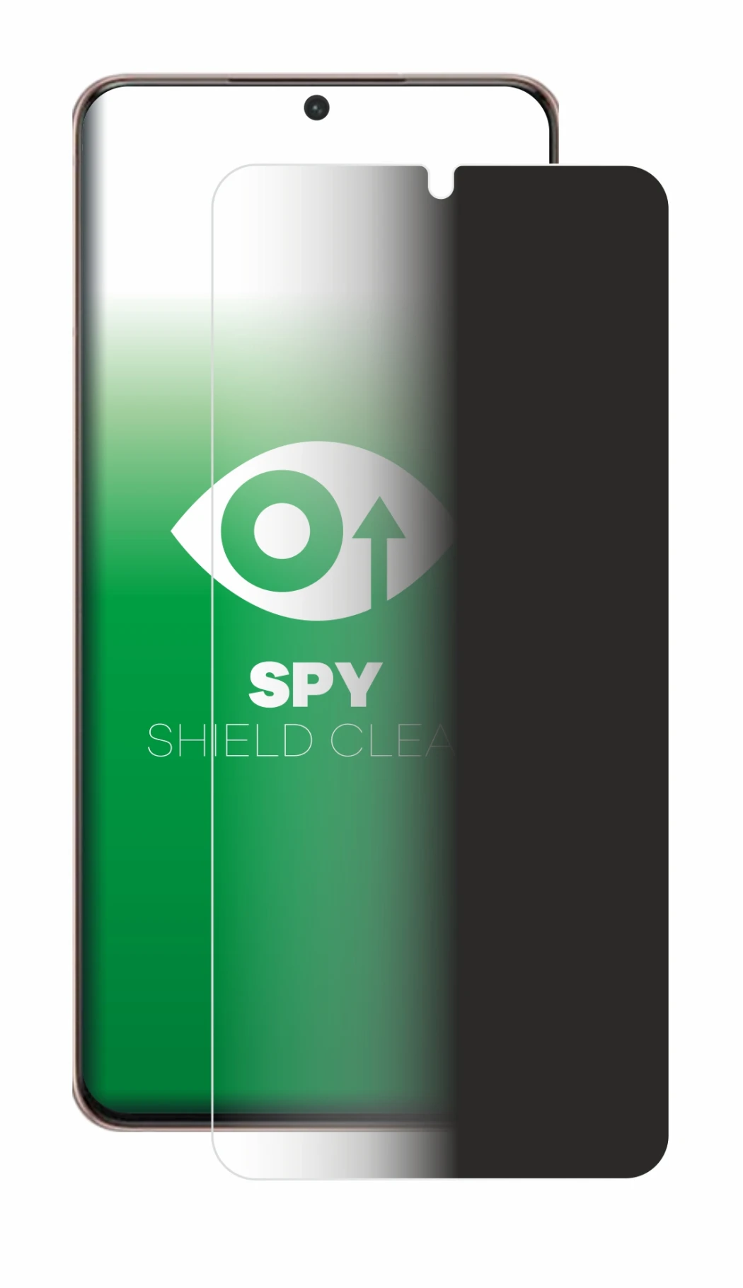 Immagine del dispositivo Samsung Galaxy S21 Plus 5G con un'ampia varietà di protezioni per lo schermo.