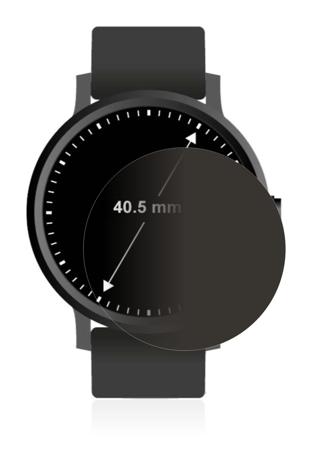 Immagine del dispositivo Orologi (Circolare, ø: 40.5 mm) con un'ampia varietà di protezioni per lo schermo.