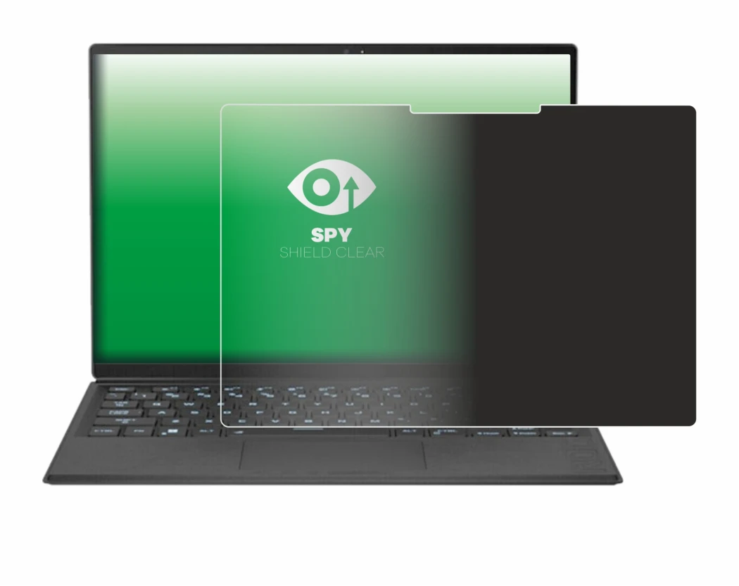 Immagine del dispositivo ASUS Rog Flow Z13 2022 con un'ampia varietà di protezioni per lo schermo.