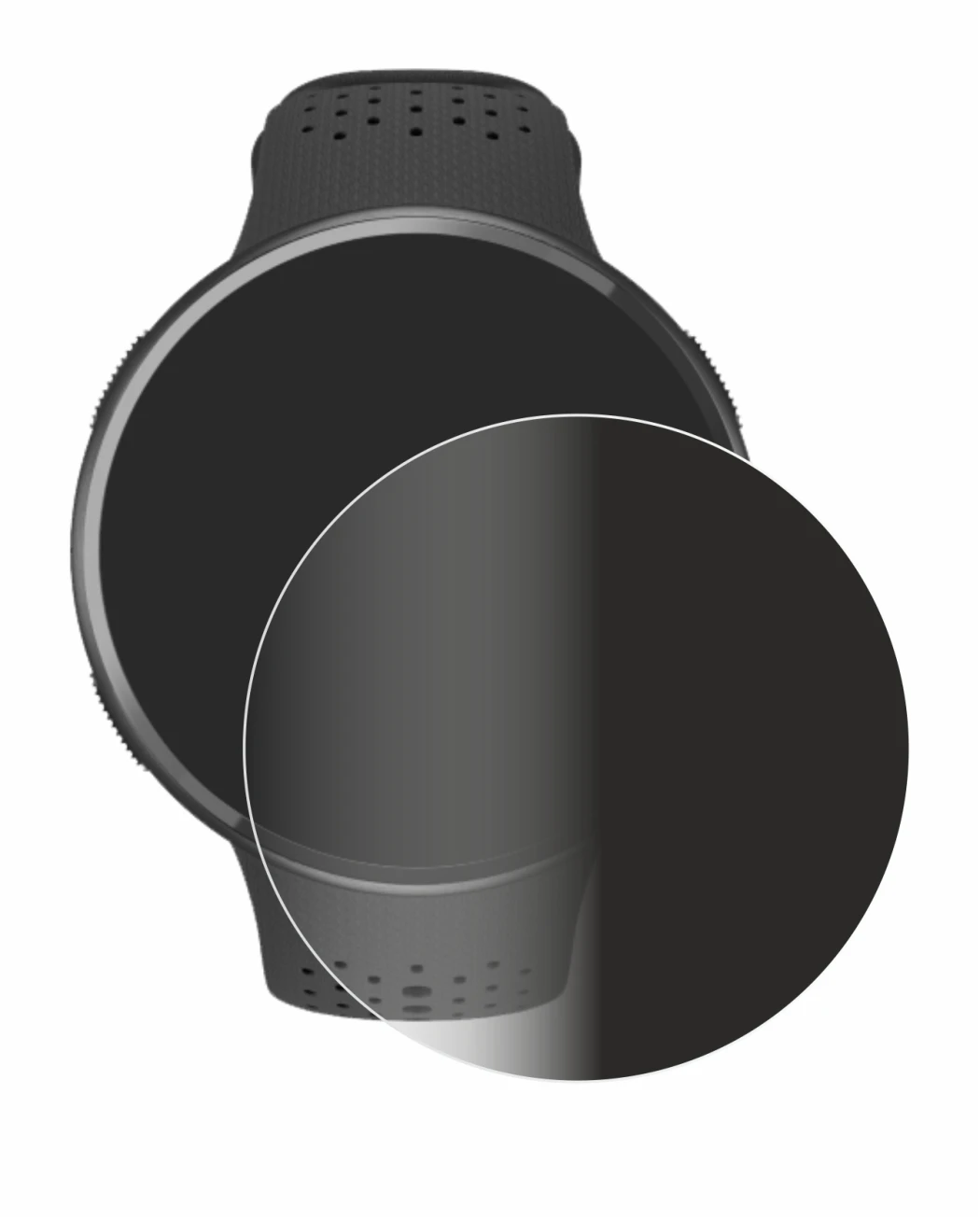 Immagine del dispositivo Polar Pacer Pro con un'ampia varietà di protezioni per lo schermo.