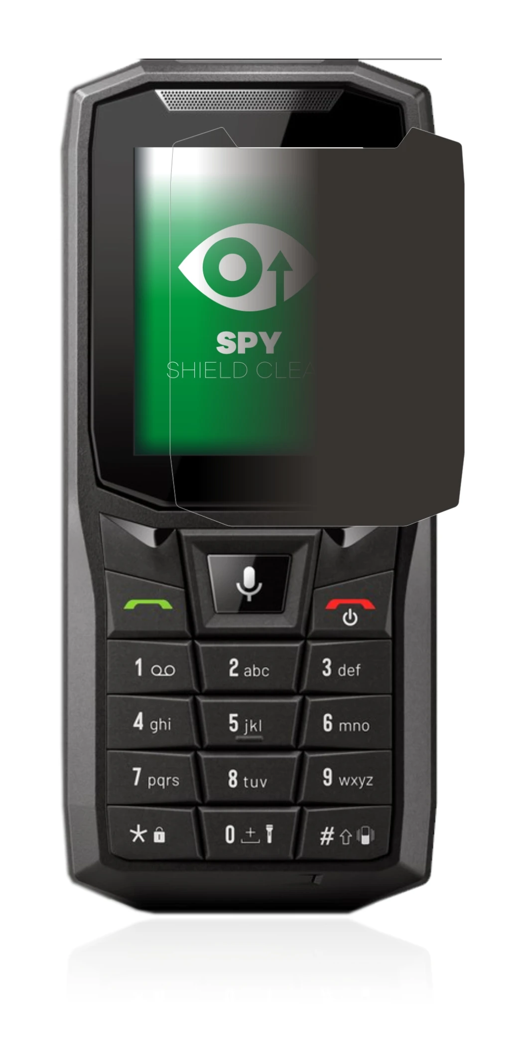 Immagine del dispositivo Crosscall Core-S4 con un'ampia varietà di protezioni per lo schermo.