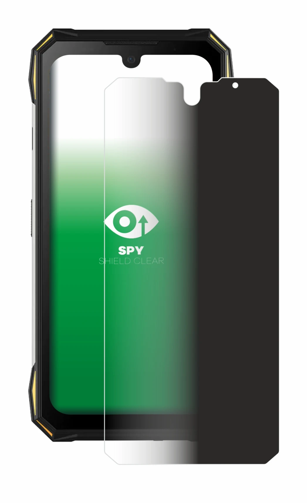 Immagine del dispositivo Doogee S89 Pro con un'ampia varietà di protezioni per lo schermo.