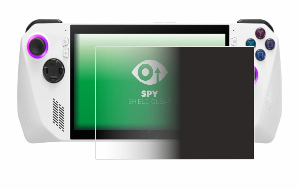 Immagine del dispositivo ASUS ROG Ally (2023) RC71L con un'ampia varietà di protezioni per lo schermo.