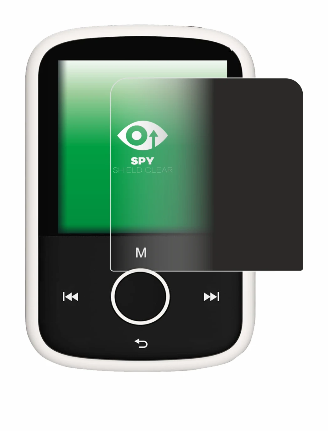 Immagine del dispositivo Majority MP3 16GB con un'ampia varietà di protezioni per lo schermo.