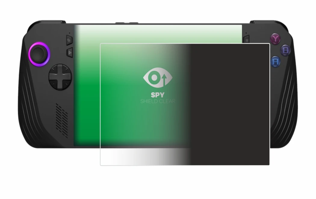 Immagine del dispositivo ASUS ROG Ally X (2024) con un'ampia varietà di protezioni per lo schermo.