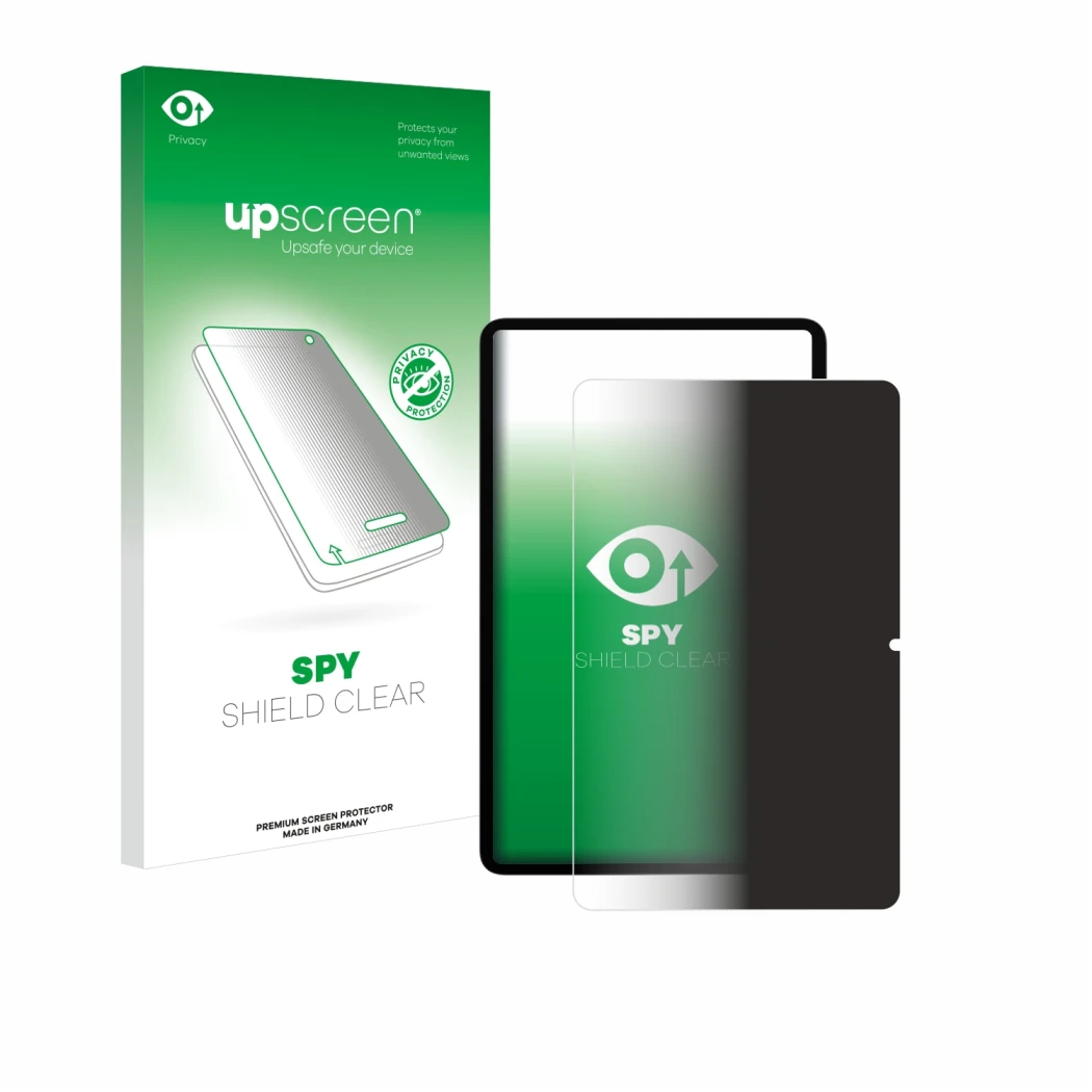 Parte frontale di una confezione del prodotto con il logo del marchio upscreen. Accanto è raffigurato il dispositivo Blackview
