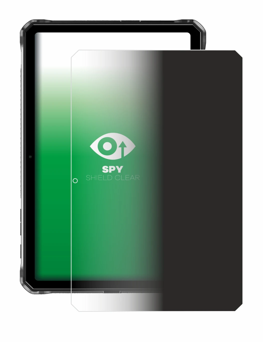 Immagine del dispositivo Doogee R10 con un'ampia varietà di protezioni per lo schermo.