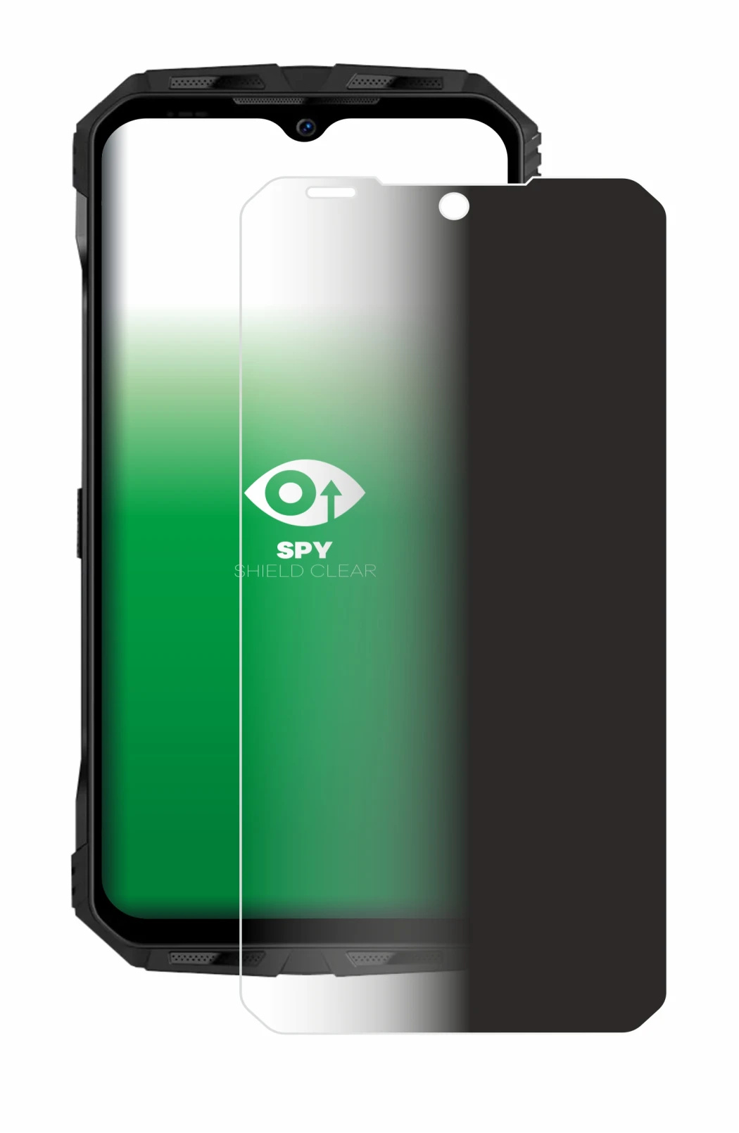 Immagine del dispositivo Doogee V Max Plus con un'ampia varietà di protezioni per lo schermo.