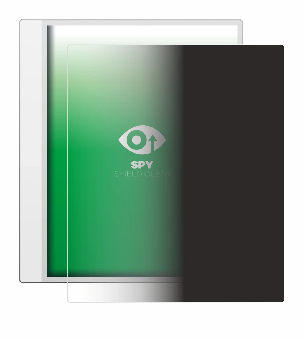 Immagine del dispositivo Boox Note Max con un'ampia varietà di protezioni per lo schermo.