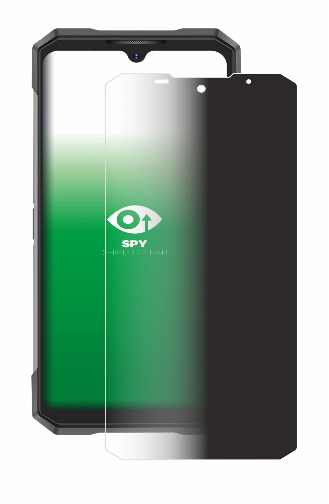 Immagine del dispositivo Doogee S200X con un'ampia varietà di protezioni per lo schermo.