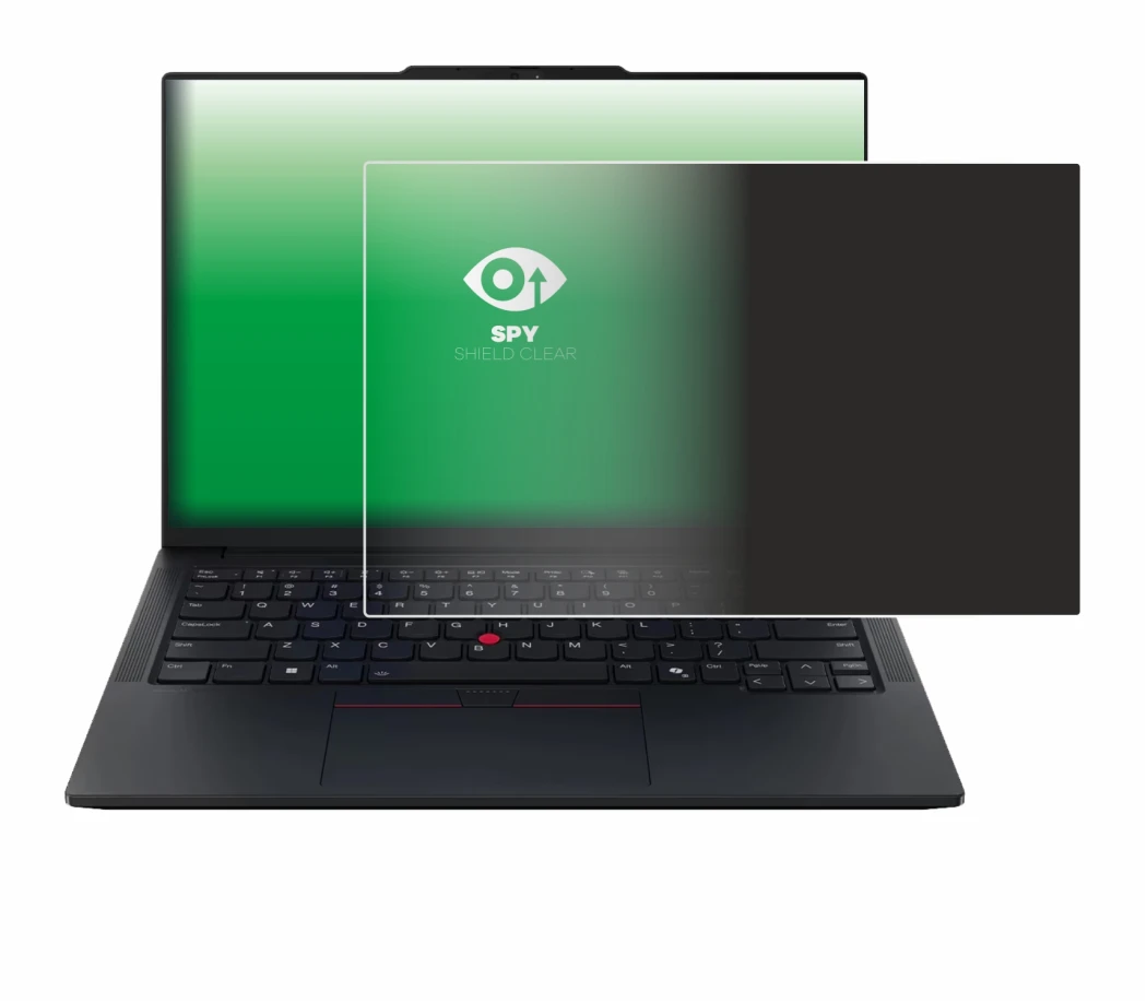 Immagine del dispositivo Lenovo ThinkPad E14 Gen 7 con un'ampia varietà di protezioni per lo schermo.