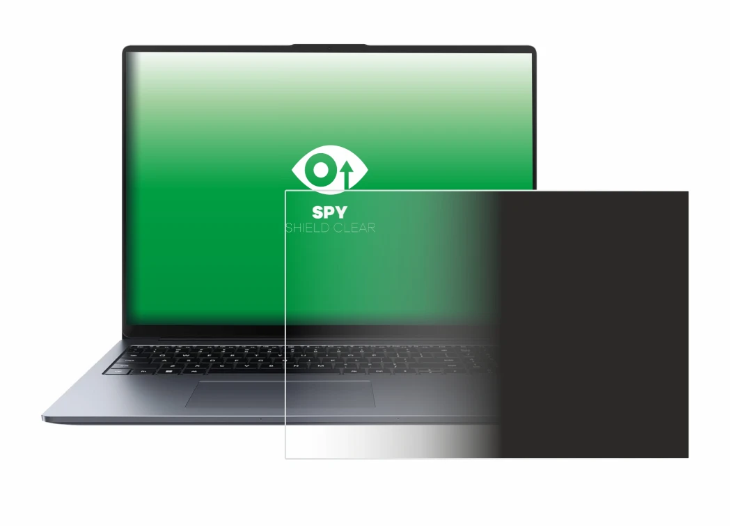 Immagine del dispositivo Huawei MateBook D 16 2024 con un'ampia varietà di protezioni per lo schermo.