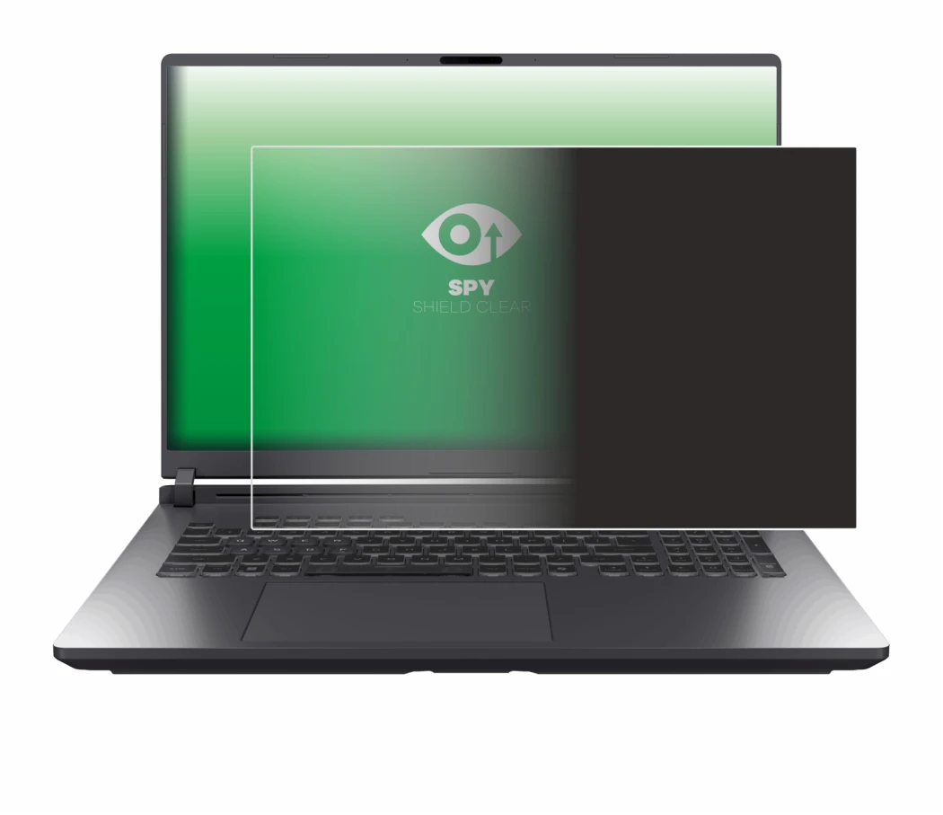 Immagine del dispositivo ASUS ROG Strix G18 G815 2025 con un'ampia varietà di protezioni per lo schermo.