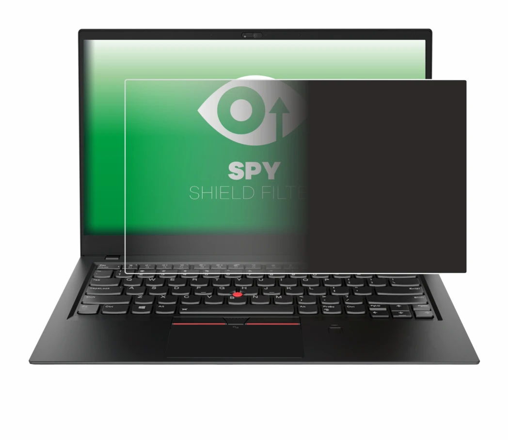 Immagine del dispositivo Lenovo ThinkPad X1 Carbon (6a. Gen.) con un'ampia varietà di protezioni per lo schermo.