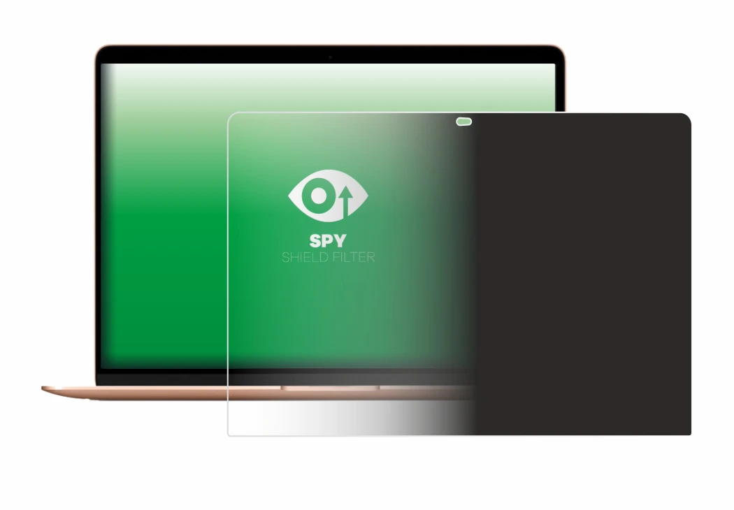 Immagine del dispositivo Apple MacBook Air M1 2020 con un'ampia varietà di protezioni per lo schermo.