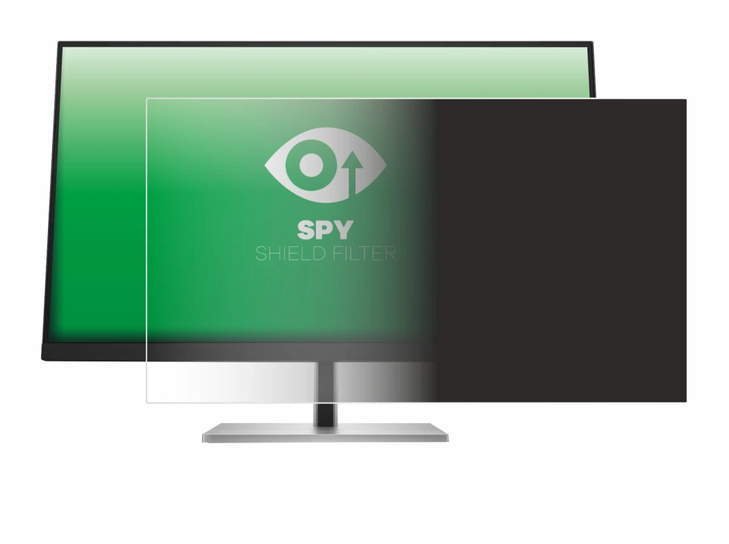 Immagine del dispositivo HP E27q G5 con un'ampia varietà di protezioni per lo schermo.