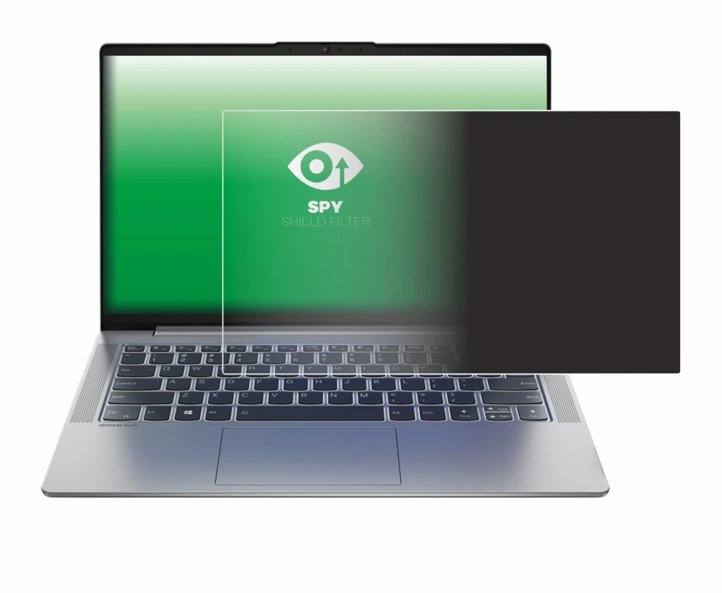Immagine del dispositivo Lenovo IdeaPad 5 14ALC05 con un'ampia varietà di protezioni per lo schermo.