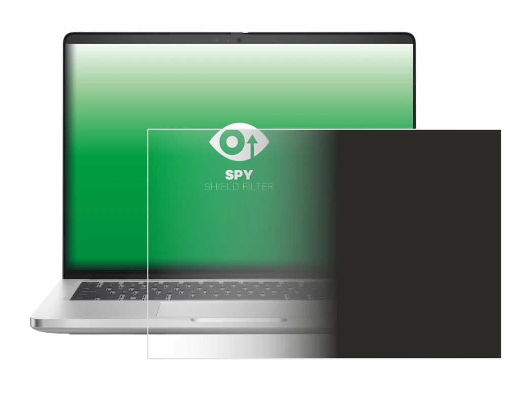 Immagine del dispositivo Dell Pro 14 Plus PB14250 con un'ampia varietà di protezioni per lo schermo.