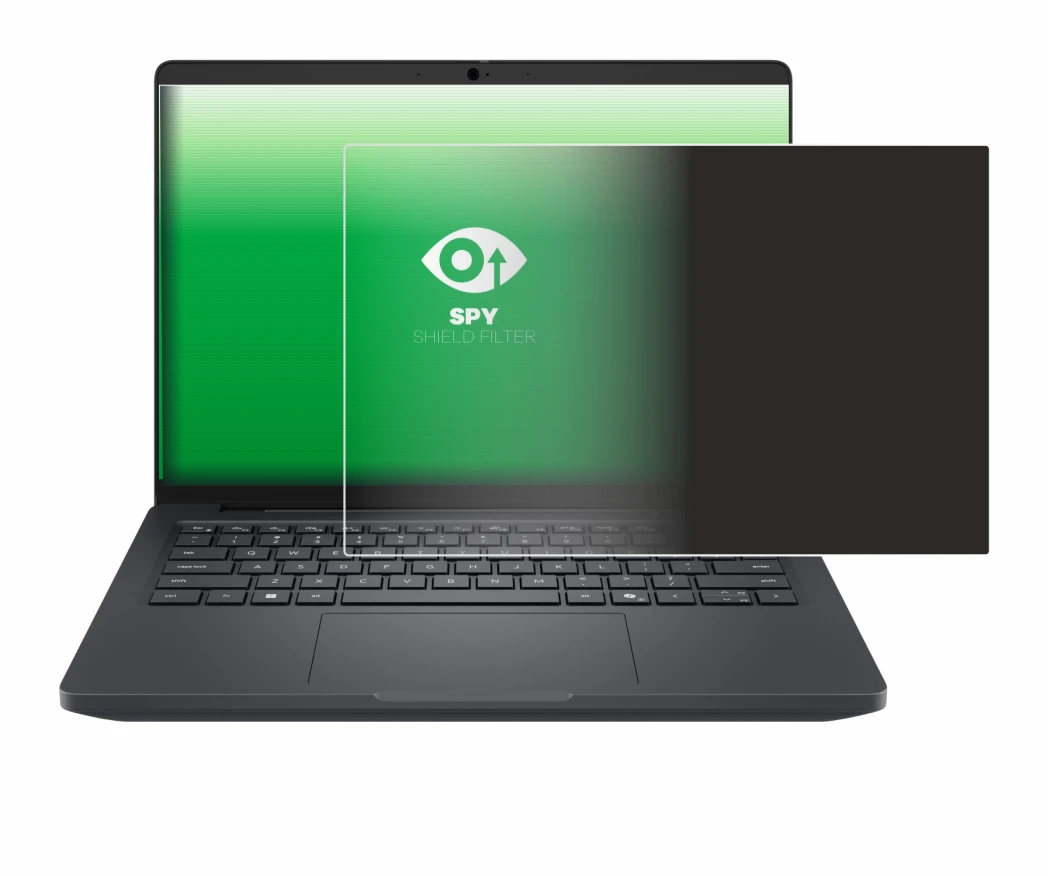 Immagine del dispositivo Dell Pro Max 14 con un'ampia varietà di protezioni per lo schermo.