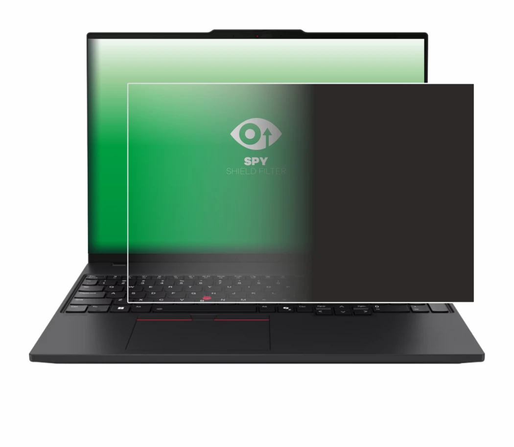 Immagine del dispositivo Lenovo ThinkPad P16s Gen 4 con un'ampia varietà di protezioni per lo schermo.