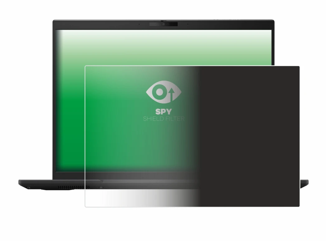 Immagine del dispositivo ASUS ExpertBook B3 B3404 con un'ampia varietà di protezioni per lo schermo.