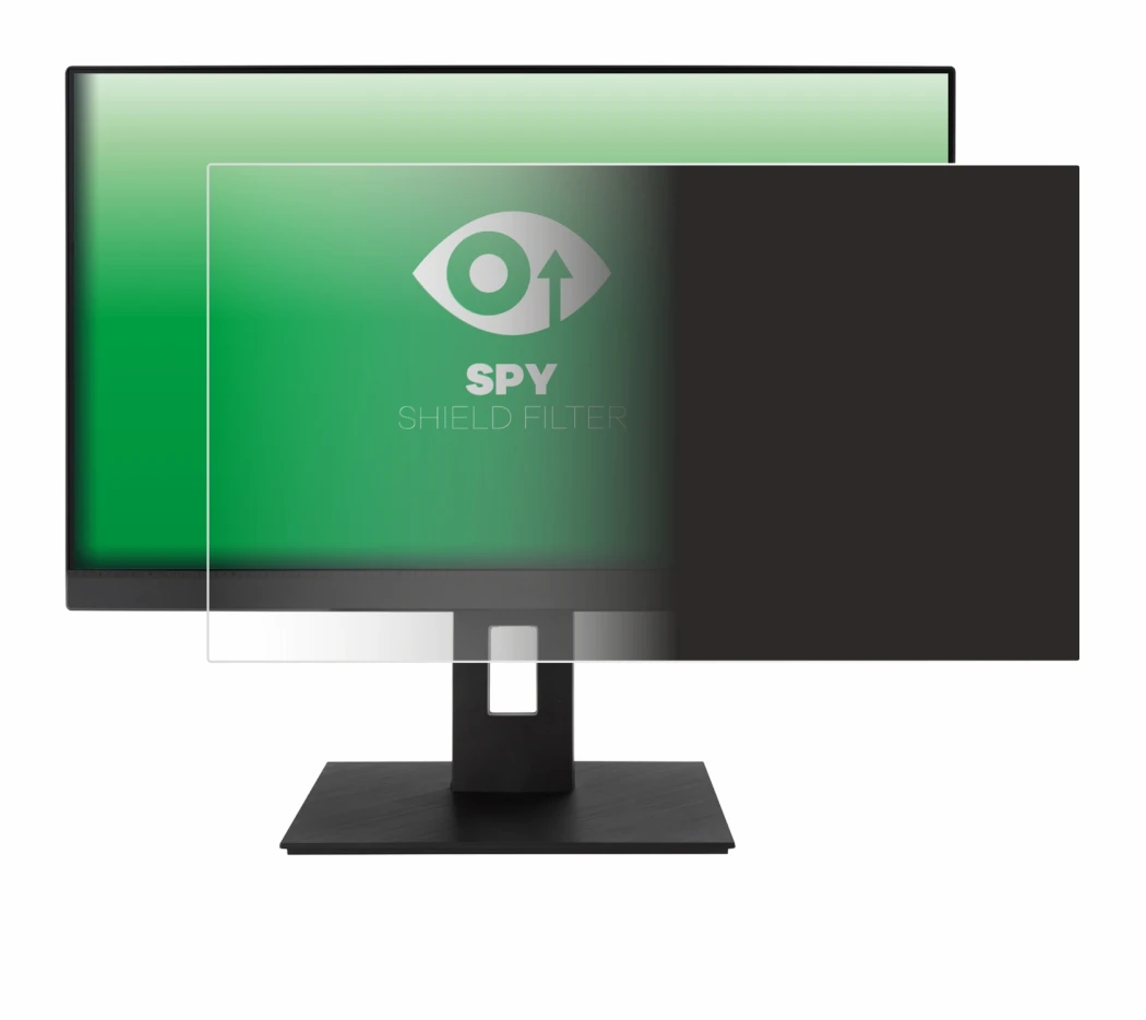 Immagine del dispositivo ASUS BE24EQSB con un'ampia varietà di protezioni per lo schermo.