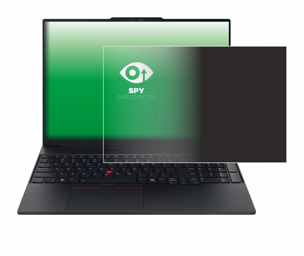 Immagine del dispositivo Lenovo ThinkPad E16 Gen 4 con un'ampia varietà di protezioni per lo schermo.