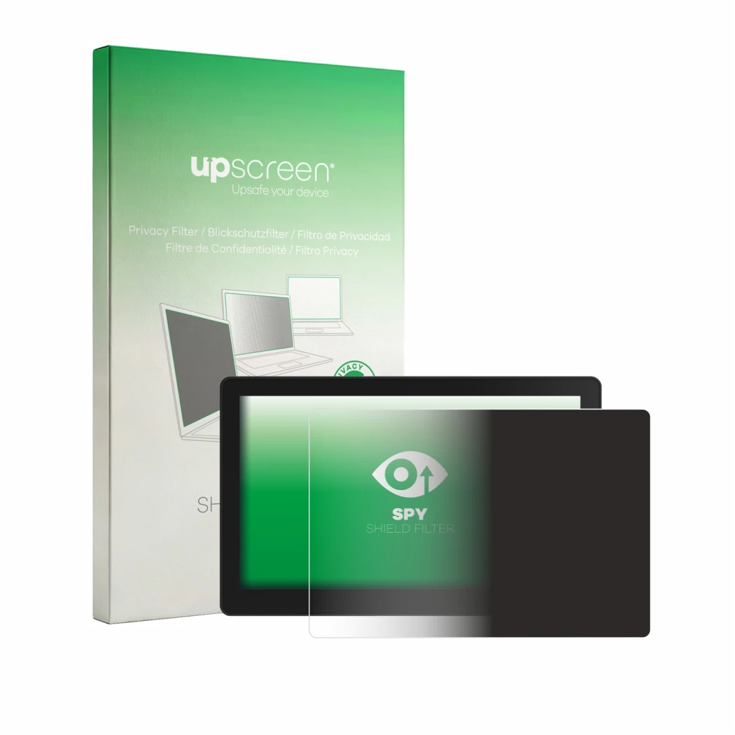 Parte frontale di una confezione del prodotto con il logo del marchio upscreen. Accanto è raffigurato il dispositivo VECTOR AG