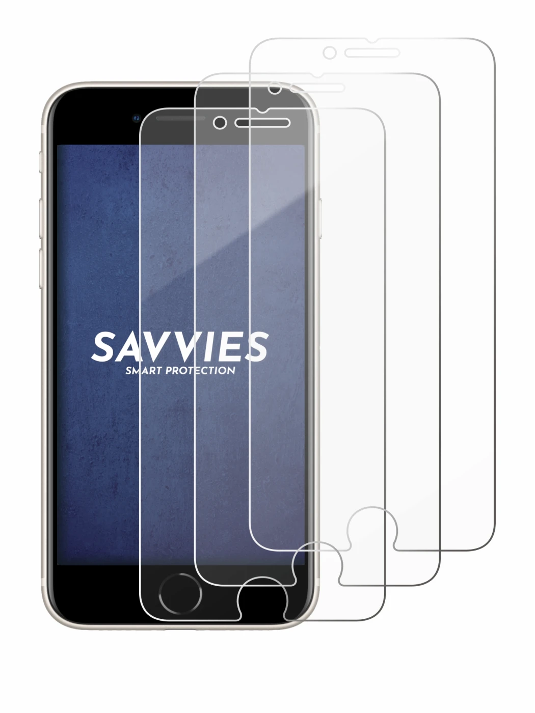 Immagine del dispositivo Apple iPhone SE 3 2022 con un'ampia varietà di protezioni per lo schermo.