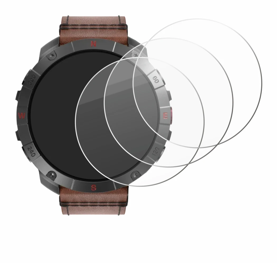 Immagine del dispositivo Polar Grit X2 Pro Titan con un'ampia varietà di protezioni per lo schermo.