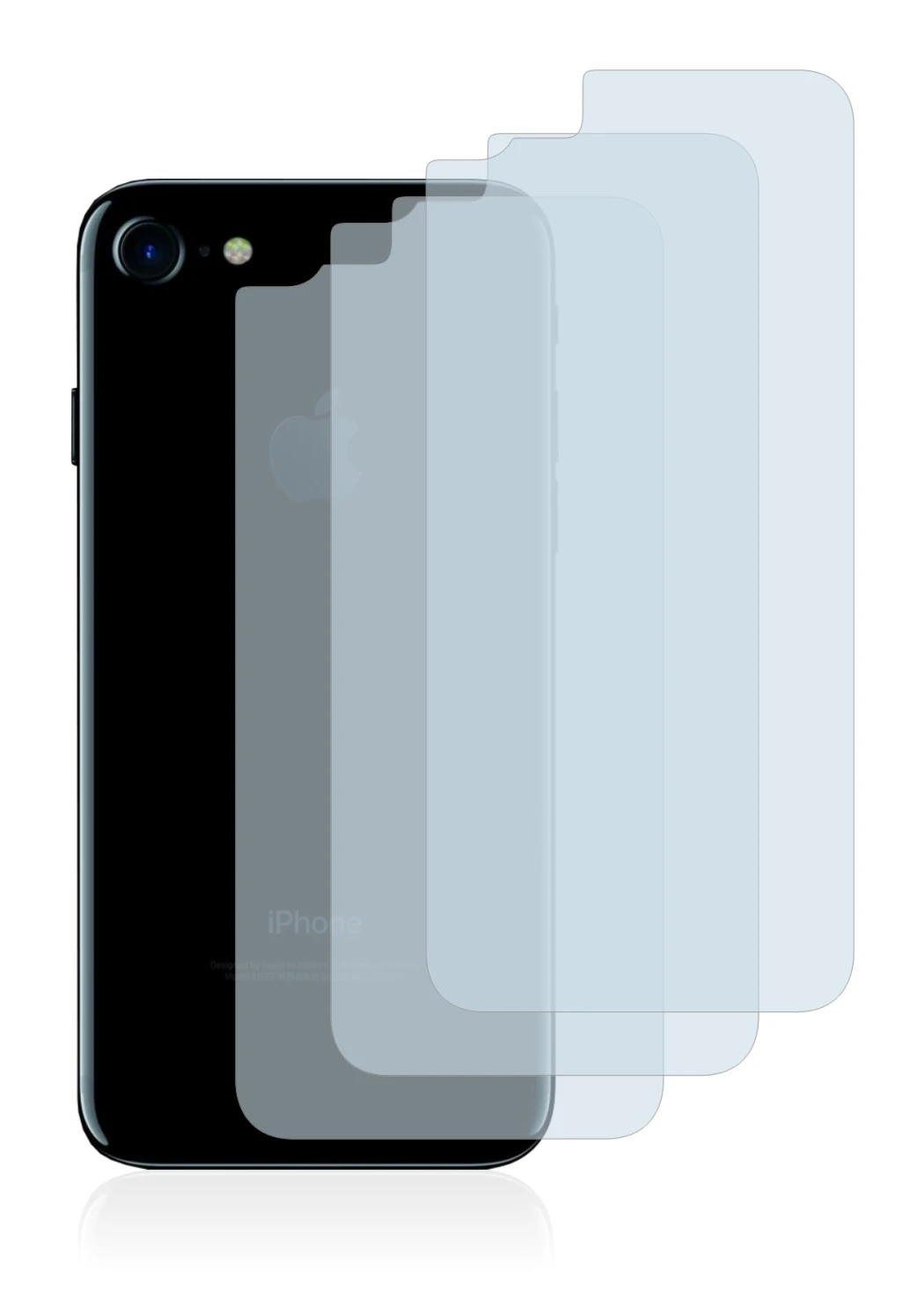 Immagine del dispositivo Apple iPhone 7 Posteriore (intera superficie) con un'ampia varietà di protezioni per lo schermo.