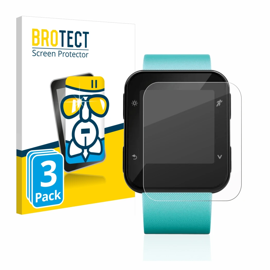 Parte frontale di una confezione del prodotto con il logo del marchio BROTECT. Accanto è raffigurato il dispositivo Garmin For