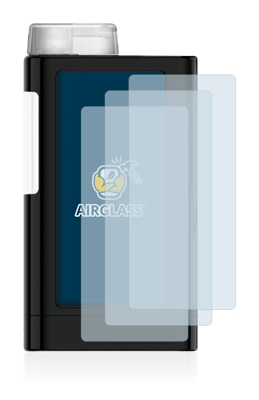 Immagine del dispositivo Mylife YpsoPump con un'ampia varietà di protezioni per lo schermo.