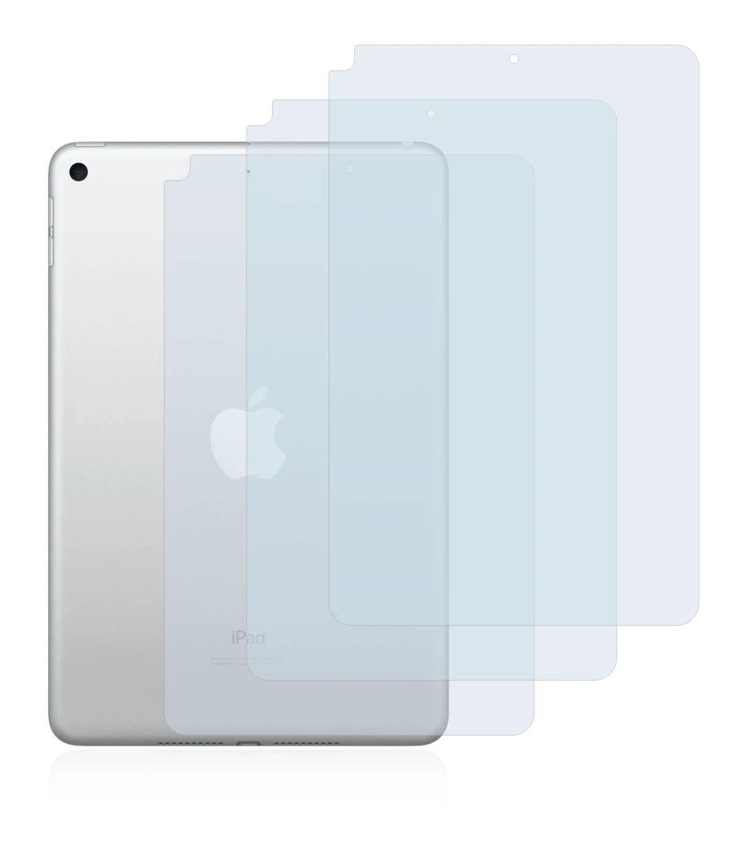 Immagine del dispositivo Apple iPad Mini 5 2019 (Posteriore, 5a Gen.) con un'ampia varietà di protezioni per lo schermo.