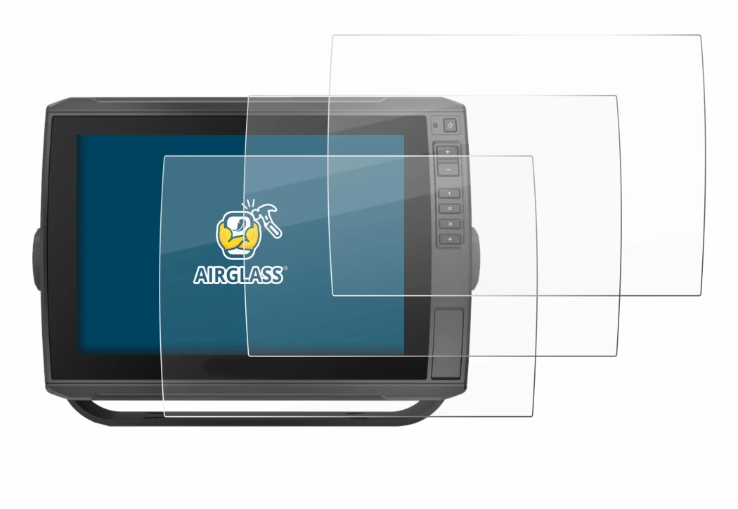 Immagine del dispositivo Garmin ECHOMAP Ultra 102sv con un'ampia varietà di protezioni per lo schermo.