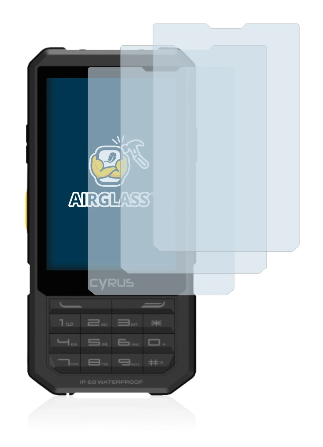 Immagine del dispositivo Cyrus CM 17 Hybrid con un'ampia varietà di protezioni per lo schermo.