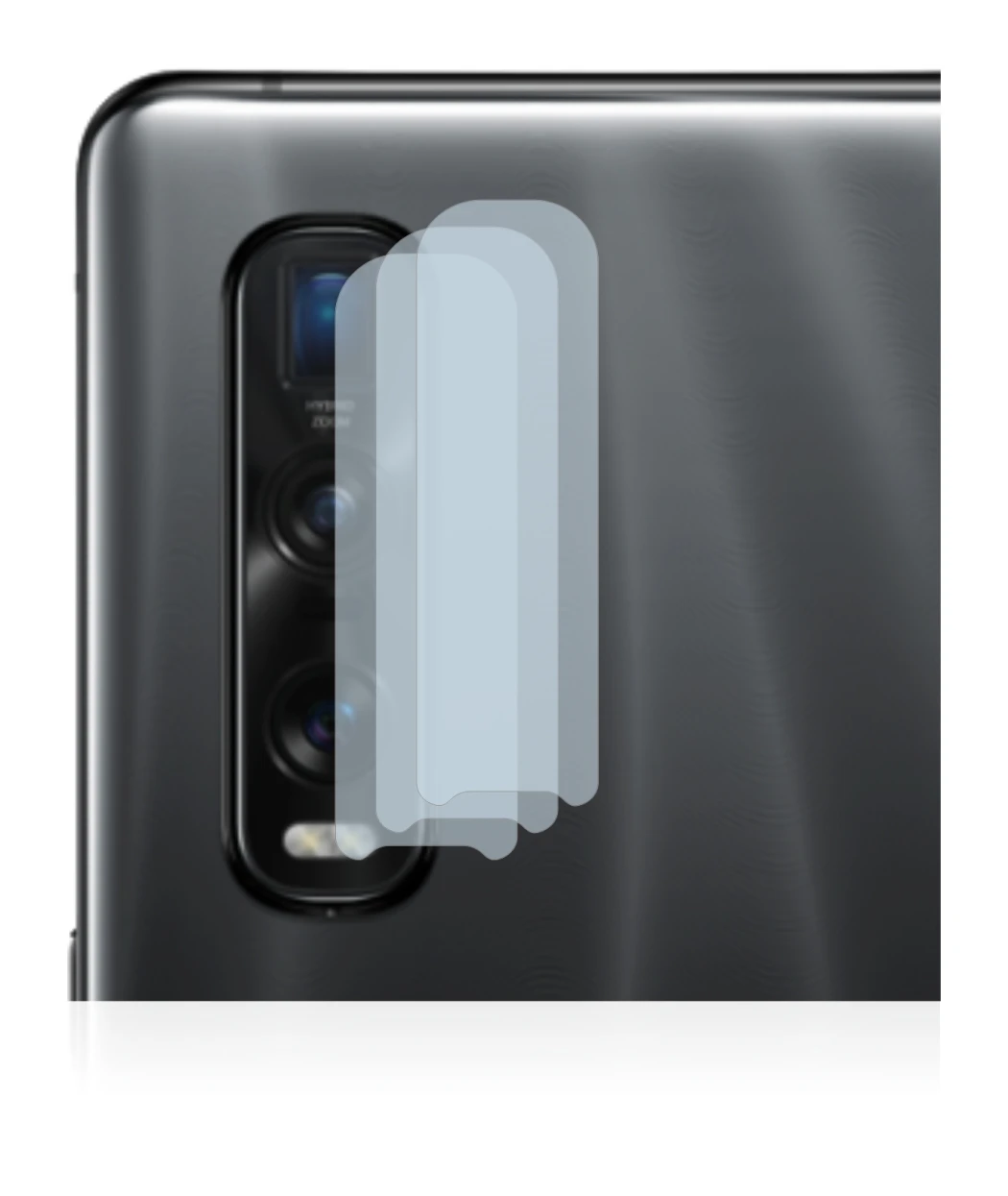 Immagine del dispositivo Oppo Find X2 Pro (SOLO Fotocamera) con un'ampia varietà di protezioni per lo schermo.