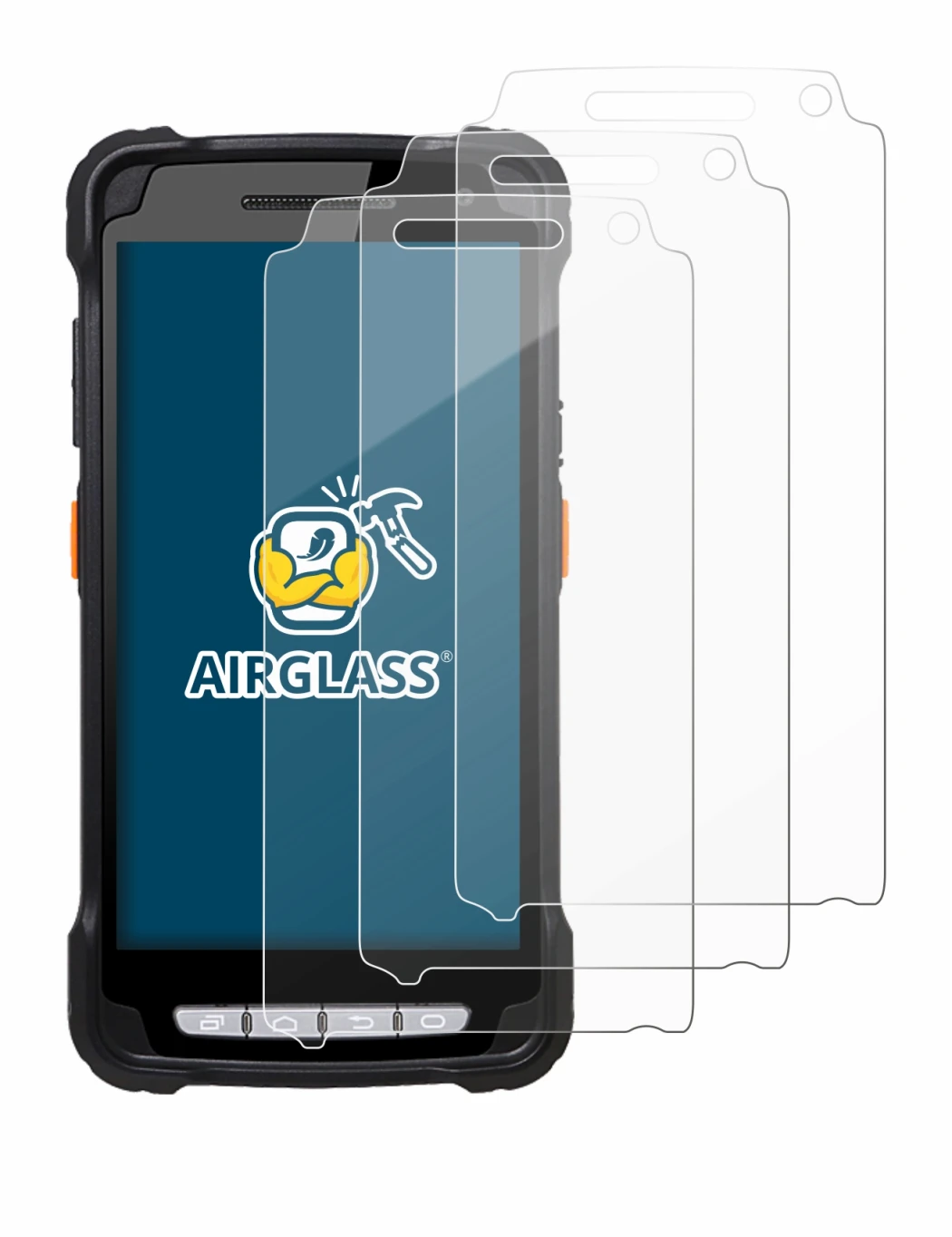 Immagine del dispositivo Point Mobile PM90 con un'ampia varietà di protezioni per lo schermo.