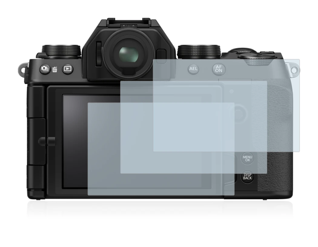 Immagine del dispositivo Fujifilm X-S10 con un'ampia varietà di protezioni per lo schermo.