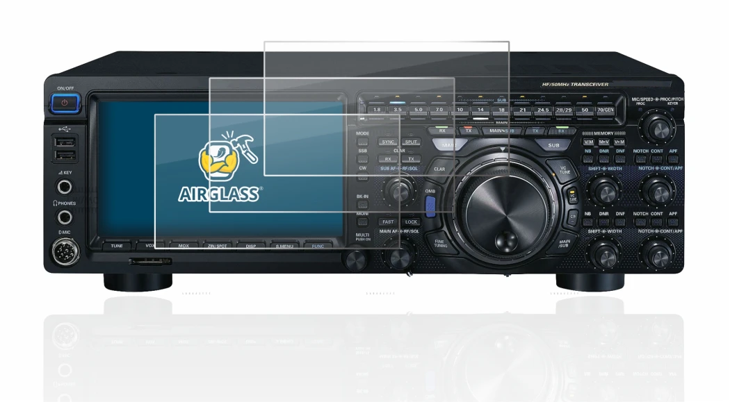 Immagine del dispositivo Yaesu FT-DX101D con un'ampia varietà di protezioni per lo schermo.