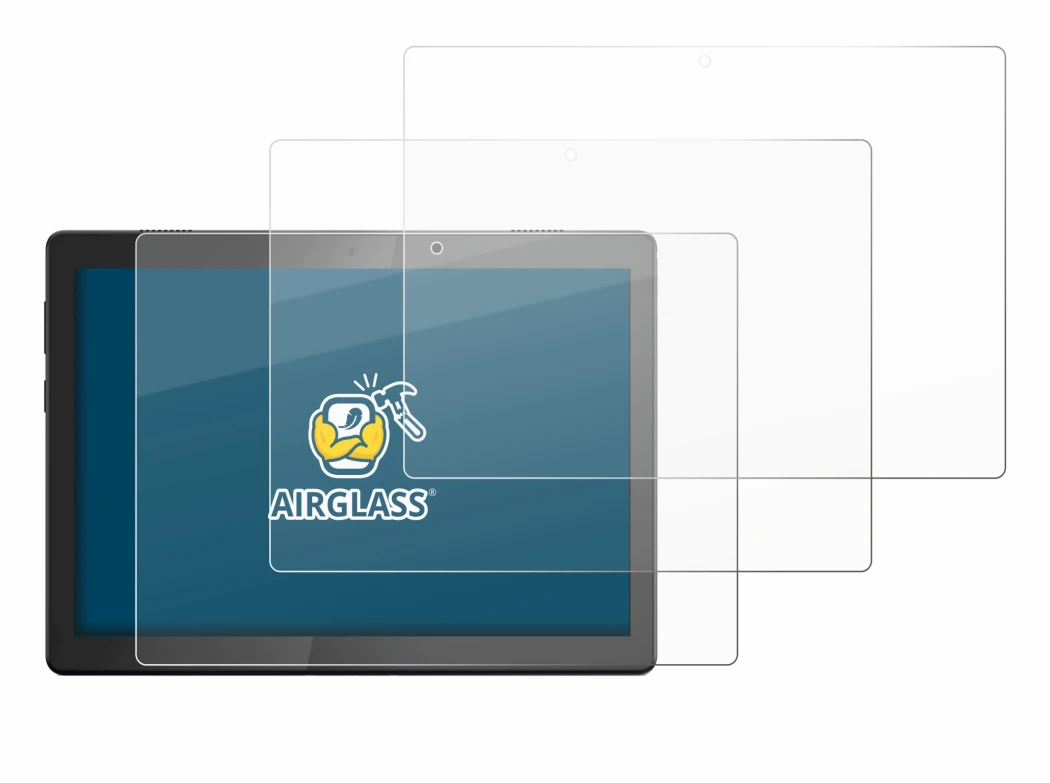 Immagine del dispositivo Lenovo Tab M10 TB-X505F con un'ampia varietà di protezioni per lo schermo.