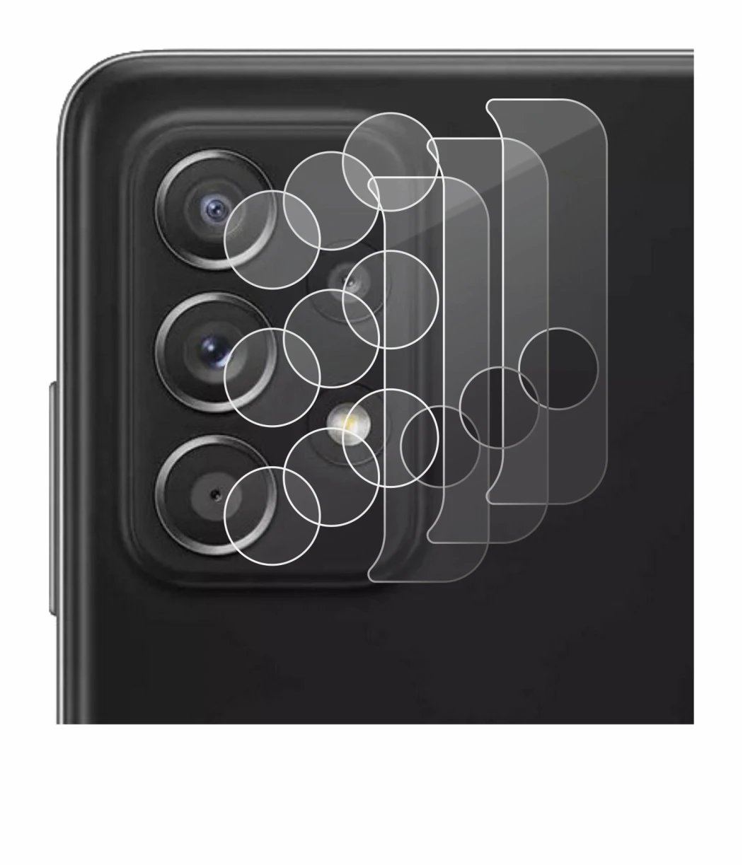 Immagine del dispositivo Samsung Galaxy A52 5G (SOLO Fotocamera) con un'ampia varietà di protezioni per lo schermo.