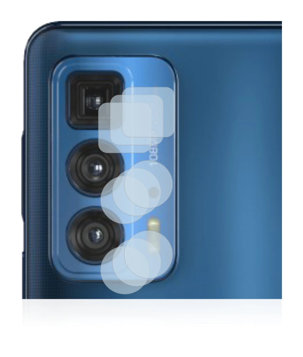 Immagine del dispositivo Motorola Edge 20 Pro (SOLO Fotocamera) con un'ampia varietà di protezioni per lo schermo.