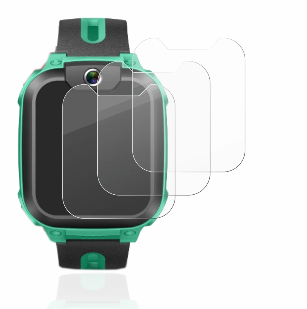 Immagine del dispositivo Imoo Watch Phone Z1 con un'ampia varietà di protezioni per lo schermo.