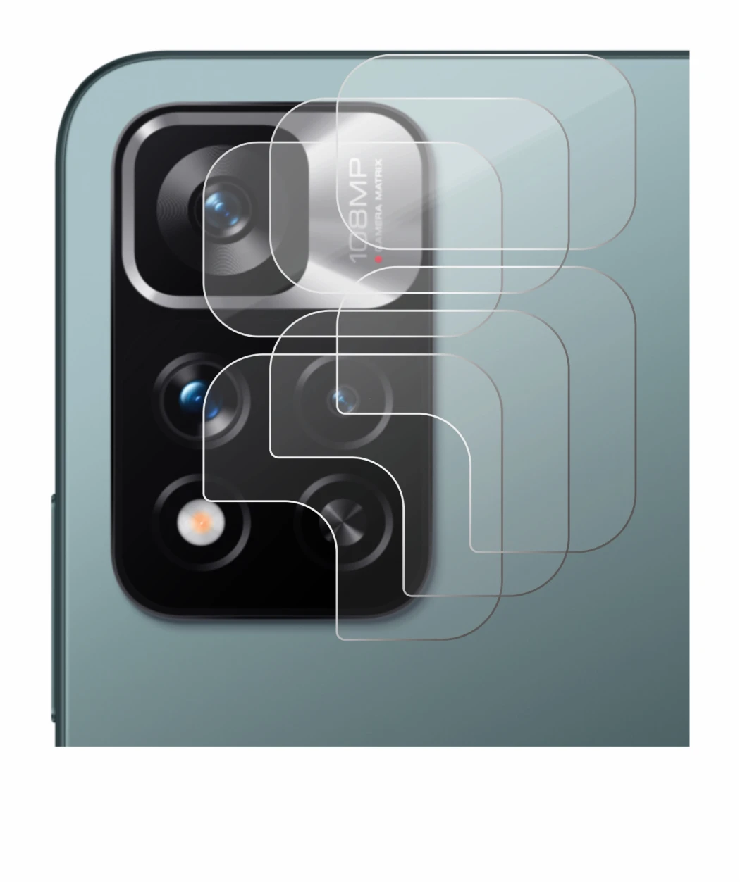 Immagine del dispositivo Xiaomi Redmi Note 11 Pro+ 5G (SOLO Fotocamera) con un'ampia varietà di protezioni per lo schermo.