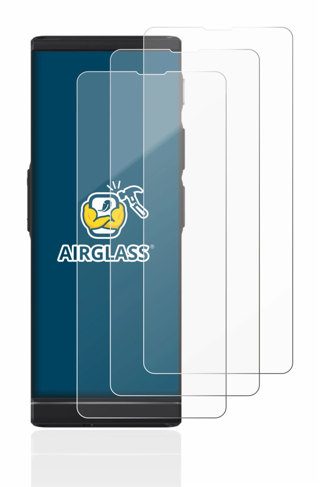 Immagine del dispositivo Vasco Translator V4 con un'ampia varietà di protezioni per lo schermo.